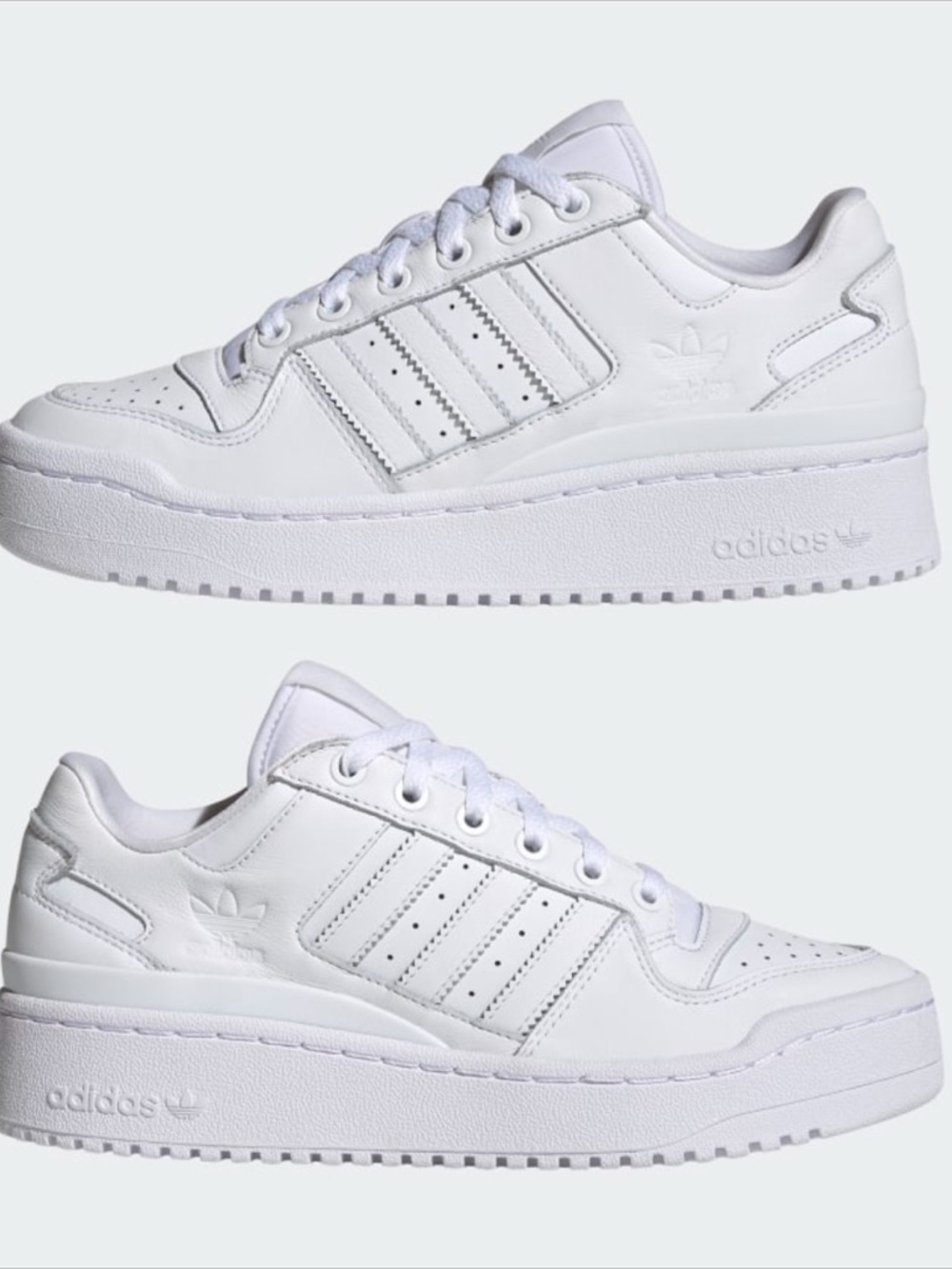 Adidas Forum Bold Stripes White Shoes Size 9